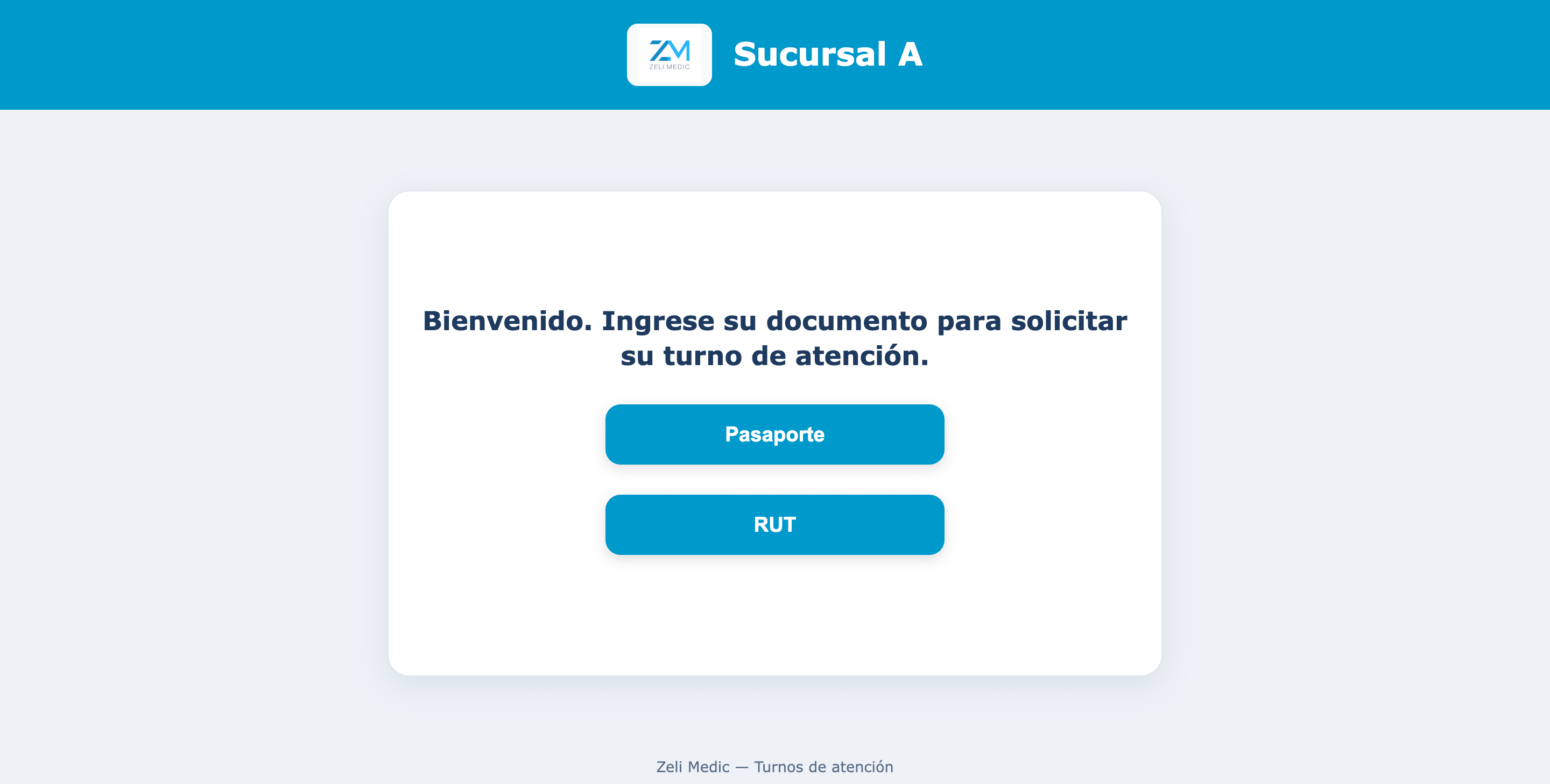 Captura de Zeli Medic: Tótem de autogestión para pacientes